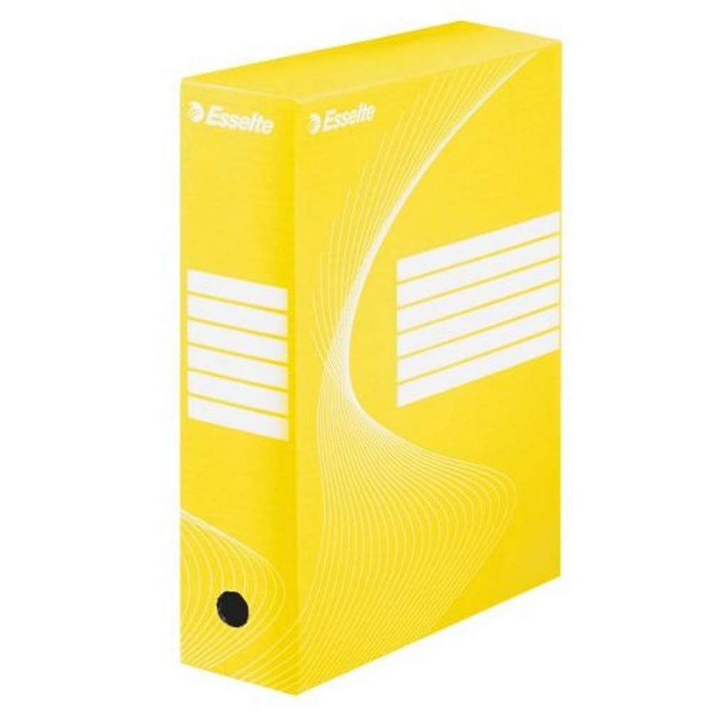 Esselte A4/Foolscap Standard Archiving Box, Yellow, Pack of 25