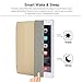BESDATA Ultra Slim Lightweight Smart Stand Cover Auto Wake/Sleep Function & Translucent Back Case for Apple iPad 2 / iPad 3 / iPad 4 Bundle with Screen Protector, Cleaning Cloth & Stylus (Gold)