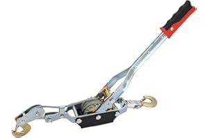 VAIDPRO 4 Ton Come Along Winch, Heavy Duty 2 Hook Steel Cable Dual Gear Power Puller, Automotive Hoist Winch Puller Tool for Moving Boats, Securing Items, Transporting Logs, 8800 LBS Load Capacity