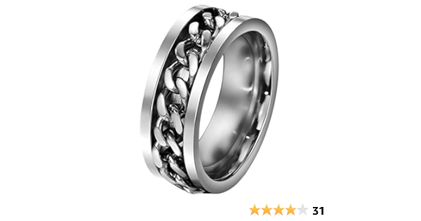 Fansing Mens Spinner Rings Fidget Ring Stainless Steel Band Black Silver Multi Size 6 15 Steel Amazon Com Au Clothing Shoes Accessories