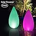 Esuper Solar Floating Pool Lights, 20 inch Inflatable Hangable Wateproof Color Changing Led Night Lamp, Kids DIY Drawing/Stickers Make Unique Decorations for Pool Garden Backyard - 2 Pcs