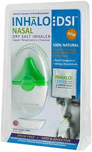 INHaLO DSI NASAL Dry Salt Inhaler Upper Respiratory Cleanser by Natures Naturals