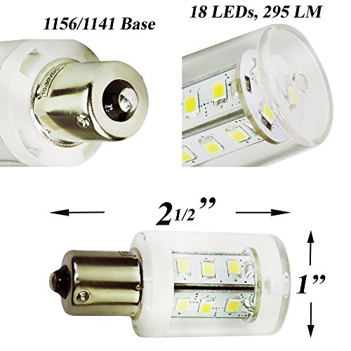 Leisure LED 18SMD 12 Volt Replacement LED Bulb, 12V 1141/1156 Interior
