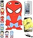 Bukit Cell 3D Superhero Bundle: Spiderman Cute Justice League Cartoon Soft Silicone Case for Ipod Touch 6 6th Generation / 5 5th Generation + Cleaning Cloth + Screen Protector + Stylus Pen