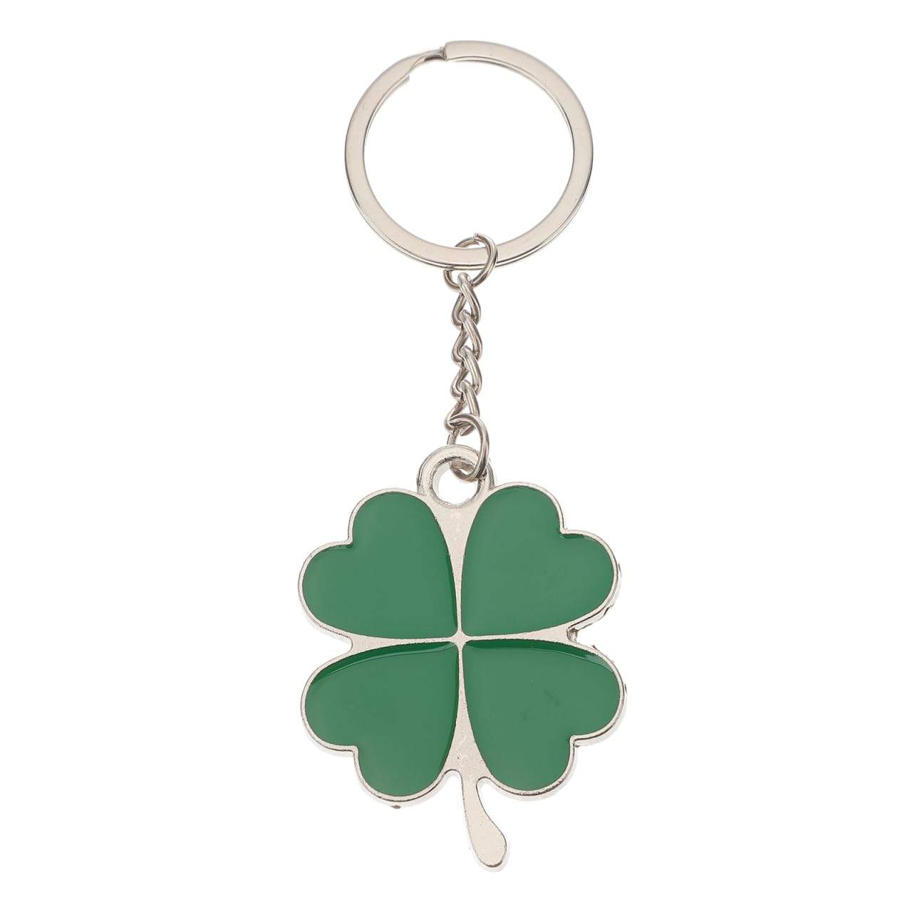 Amosfun Four-Leaf Clover Keyring St Patrick S Day Irish Small Shamrock Keychain Pendant for Party Accessories