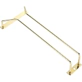 Soporte Para Copas De Vino Bajo Mueble - Bronce, 2 Filas, Para Bar O Cocina, Incluye Tornillos