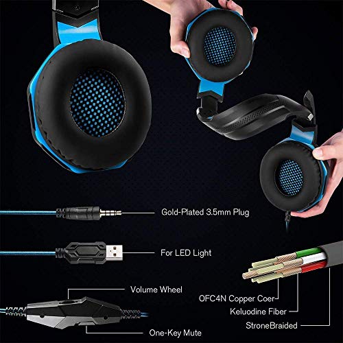 image for Kootop Stereo Gaming Headset for Xbox one,PS4 PC, Noise Cancelling Ove