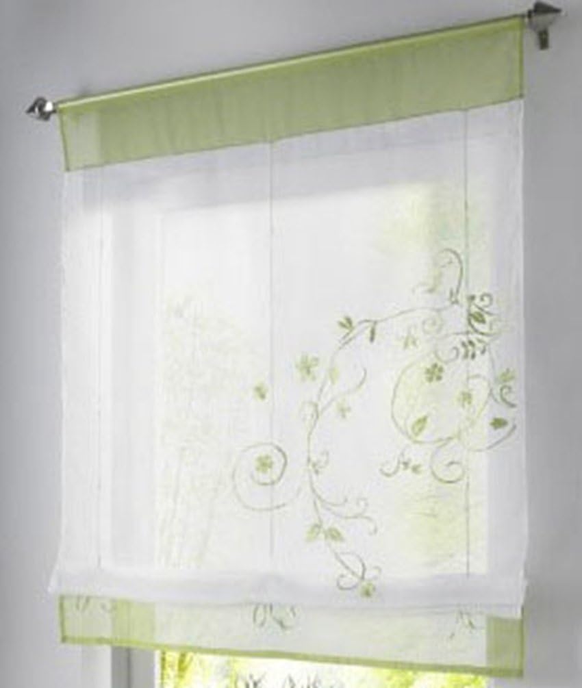 Amazon Com Zebrasmile Rod Pocket Transparent Embroidered Floral