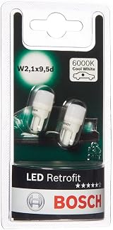 Bosch W5W LED Retrofit 12V 1W W2 Interior Car Lights 2 Lamps 4000K 6000K
