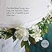 Bobo and Bee - Enchanted Bed Canopy Mosquito Net For Girls, Kids, Baby, With Detachable Cream Rose and Ivy Garland - Twin Size, White with Satin Trim - Perfect Boho Woodland Nursery Decor