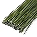 Juvale 200 Pieces 19 Gauge Dark Green Floral Stem Wire for DIY Crafts - Paper Wrapped Wire for Artificial Flower Arrangements - 16 in Flower Stems