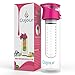 Dajour Fruit Infuser Water Bottle, No BPA Sports Flavor, 27 oz, Pink