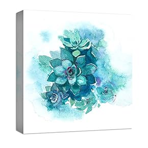 Canvas Wall Art Beautiful Cactus Painting Artwork for Home Prints Framed - 12x12 inches