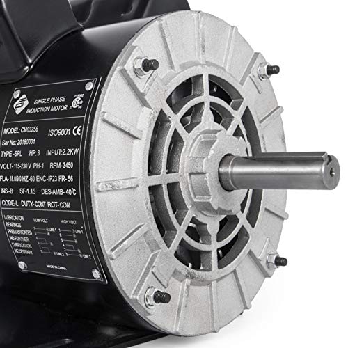 image for Mophorn Electric Motor 3 HP Single Phase Motor 3450 RPM 60Hz AC Motor 