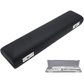 Cheerock 17-Hole B Foot Flute Case PU Leather Hard Shell Storage Box | zipper closure secure, foam padded interior, shoulder carry handle strap, student musician gift, orchestra recital stage