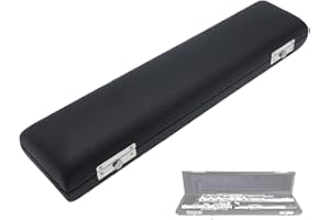 Cheerock 17 Hole B Foot Flute Case, Portable PU Leather Hard Shell Flute Box, Protective Storage Case Cover for 17 Hole Flute, Ideal Gift for Beginner Students, Flute Players and Musicians