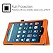 Fintie Folio Case for Amazon Fire HD 8 (Previous Generation - 6th) 2016 release - Slim Fit Premium Vegan Leather Standing Protective Cover With Auto Wake / Sleep, Orange
