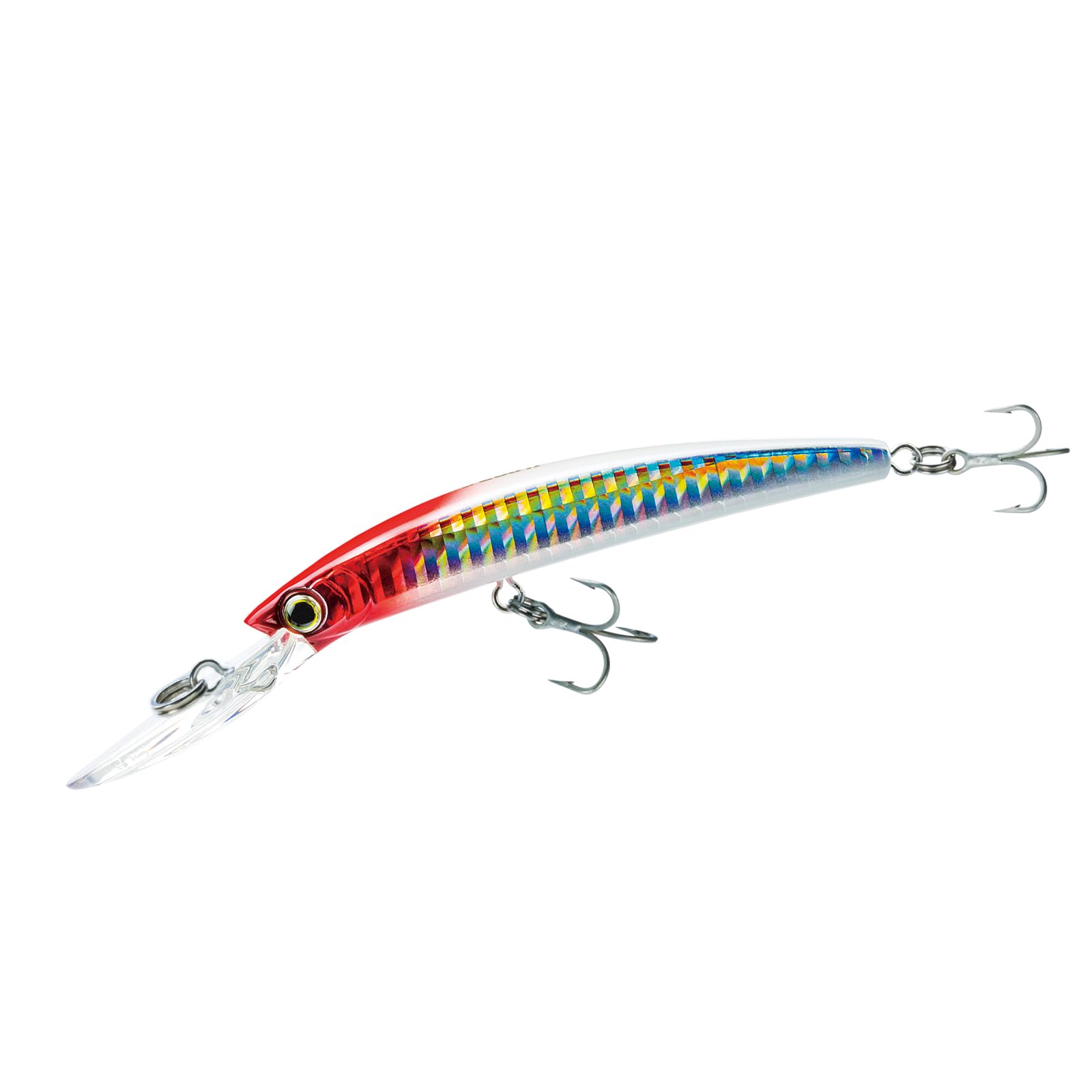 Yo-Zuri Crystal Minnow Deep Diver Lure, Holographic Redhead, 5-1/4-Inch