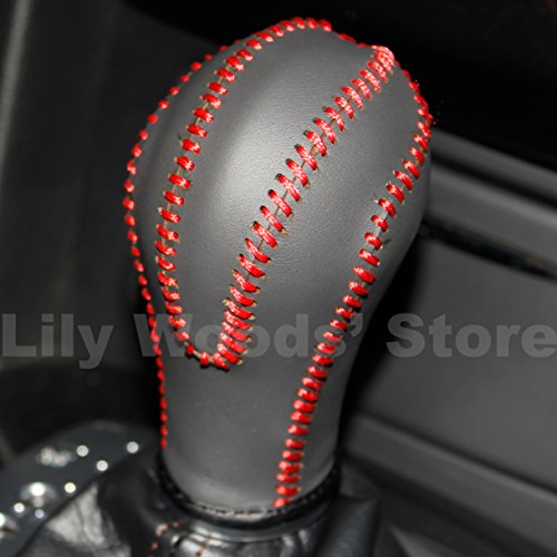 Black Genuine Leather Gear Shift Knob Cover for Infiniti FX35 20092013