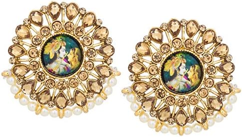 The Luxor Traditonal Gold Plated Stud Temple Jewellery Earring For Women and Girls -ER-1826