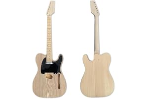 Diy Electric Guitar Kit Unfinished Rosewood Fretboard Neck & Guitar Body Blank with All Accessories Included Build Your Own (