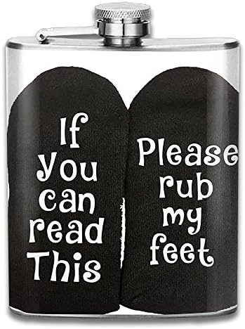 If You Can Read This,give Me A Foot Rub 7oz Stainless Steel Leak Proof Silver Metal Hip Flasks For Alcohol Liquor Spirits Whiskey Vodka Pool Parties Plastic Flasks Bachelorettes
