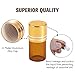 Essential Oil Bottles 2ml ( Amber Glass with Golden Lids, 36 Pack, 192 Labels, 4 Droppers by PrettyCare ) 5/8 Dram Vial Bottles for Oils, Bottles for Oils, Mixes and Samples