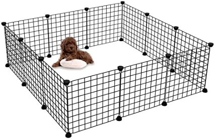 Lylyzoo Dog Playpen, Portable Small Animals cage, Pet Exercise Pen Panel, Pet Metal Yard Fence Kennel for Puppy, Doggie, Rabbit, Guinea pigs, Small Animals