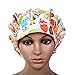 2-Pack Doctor Scrub Cap Bouffant Surgical Hat with Sweatband for Women Ponytail