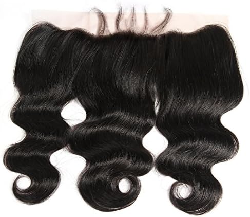 Sissi Princess Free Part Ear To Ear 13"x4" Full Lace Frontal Closure Body Wave Unprocessed Brazilian Virgin Human Hair Top Hair Extensions Natural Color (Lace Frontal Closure 10inch-16inch)