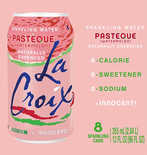LACROIX SPARKLING WATER, PASTEQUE (WATERMELON), 12 FL OZ (PACK OF 8)