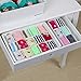 SONGMICS Adjustable Underwear Organizer Plastic Drawer Dividers Bra Socks Ties Storage Box White 6 Pack URUS06W