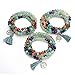 Top Plaza 7 Chakra Buddha Mala Prayer Beads 108 Meditation Healing Multilayer Bracelet/Necklace W/Tree of Life Tassel Charm, Green Aventurine