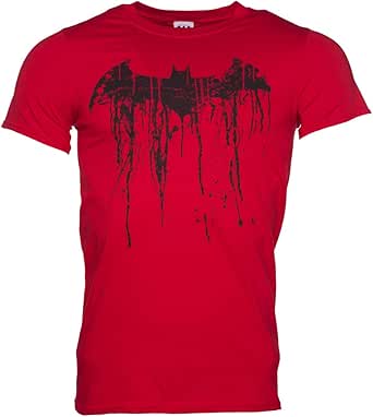 Amazon Com Mens Red Batman Graffiti Logo T Shirt Clothing