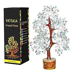 YATSKIA Larimar Gemstone Tree Feng Shui Bonsai for