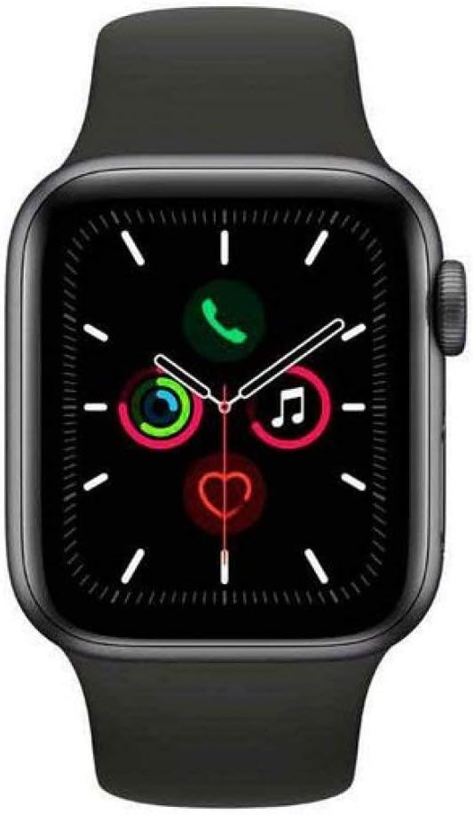 Apple Watch Series 5 Gps, 40 mm, Alumínio Cinza Espacial, Pulseira Esportiva Preto e Fecho Clássico - Mwv82bz/a