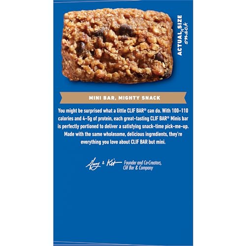 CLIF BAR MINIS – CHOCOLATE CHIP – MADE WITH ORGANIC OATS – 4G PROTEIN – NON-GMO – PLANT BASED – SNACK-SIZE ENERGY BARS – 0.99 OZ. (20 PACK)