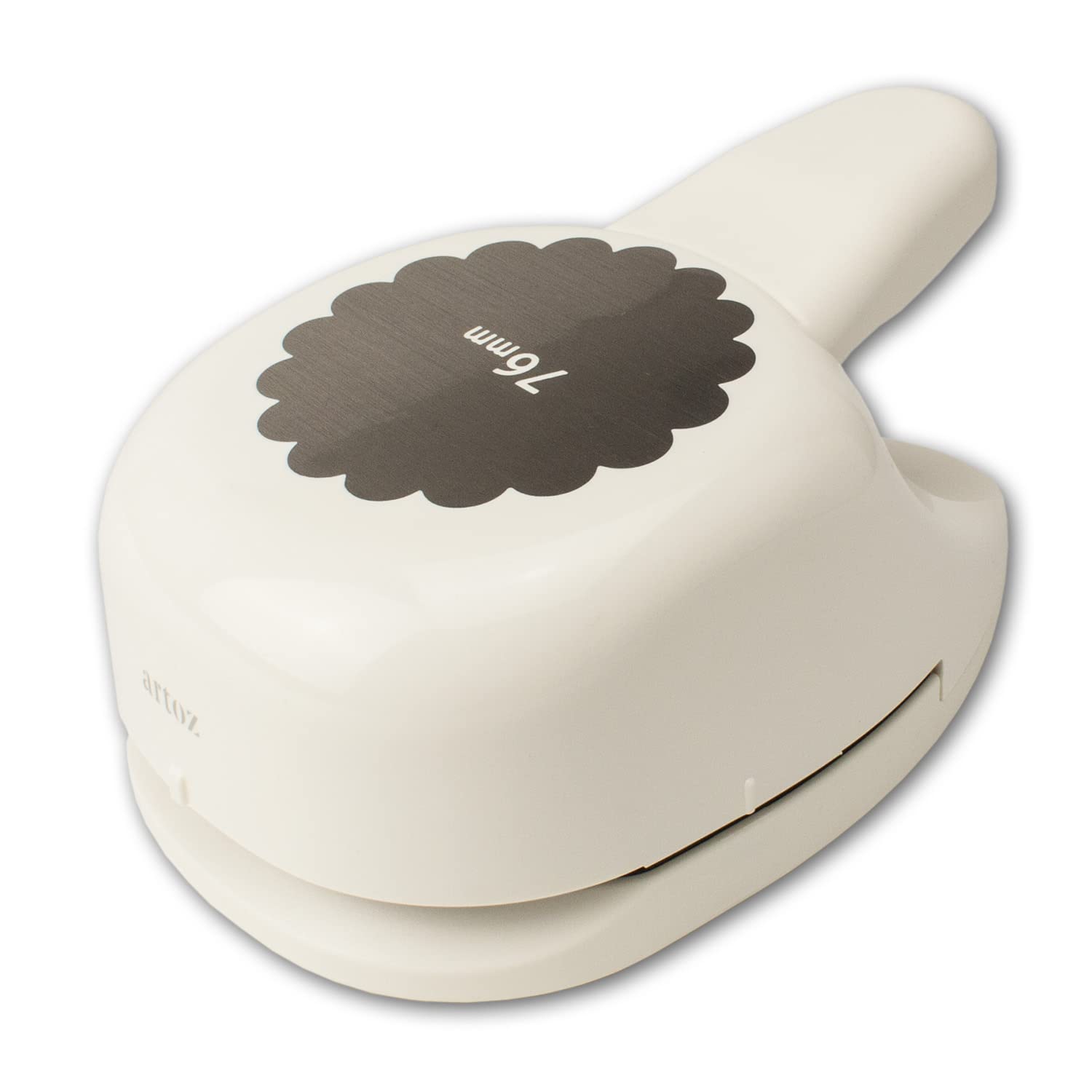 Punch - large wave circle, flower/blossom, 7.6 cm - paper punch, hole punch, motif punch for crafts, for labels, table decorations, suitable up to 220 g/m²