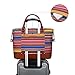 Women Ladies Canvas Weekender Bag Overnight Carry-on Tote Duffel in Trolley Handle