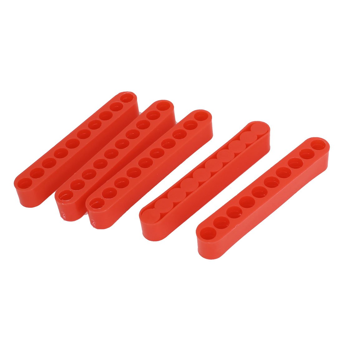 Sourcingmap 85mm Long 7mm Dia 10-Hole Screwdriver Bit Holder Block Red 5 Pcs