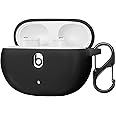 Fintie Silicone Case for New Beats Studio Buds, Shockproof Earbuds Cover with Keychain Carabiner Support Wireless Charging (B