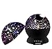 Night Light Kids Lamp, Romantic Rotating Sky Moon & Cosmos Cover Projector Night Lighting for Children Adults Bedroom, Mood/Decorative Light, Baby Nursery Light, Living Room Gift (Black)