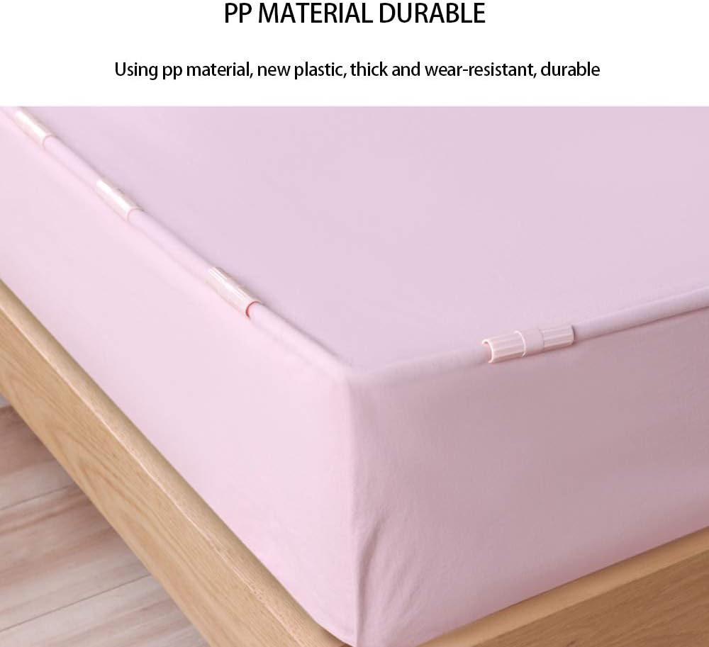 White Rabbine 15 Pcs Bed Sheet Holder Straps Mattress Grippers Fasteners Adjustable Clips Keep Sheets Snug For Full Size Bed Home Kitchen Bedding