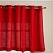 Lorraine Home Fashions, Red Jackson inch Curtain Pair, Tier 58 in x 24