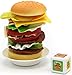 Little Treasures Cheese Burger Game with 17 Stacking Hamberger Pieces for 2-4 Players for Ages 3 and Up