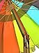 Party With Pride Giant 8' Rainbow Beach Umbrella / With UV Protection / Includes Large Sand Anchor / For Sun And Outdoor / Windproof (Rainbow)