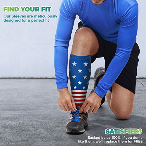 Calf Compression Sleeves Leg Compression Socks for Runners, Shin Splint, Varicose Vein & Calf