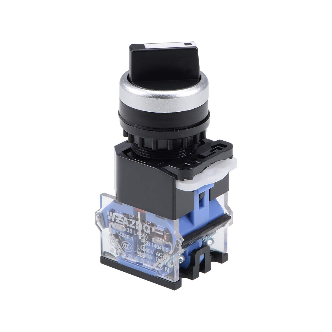 uxcell Rotary Selector Switch 2 Positions 2NC Self-Lock Latching AC 660V 10A 22mm Panel Mount Set of 1