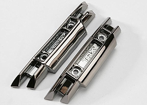 Traxxas 5335X Front and Rear Black Chrome Bumpers, Revo