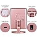 Makeup Mirror,Aiskki 10X/3X/2X/1X Magnification Mirror,180° Adjustable Rotation Vanity Mirror,Trifold Vanity Mirror,22 LED Lights,Touch screen adjustment brightness,Dual Power Supply Cosmetic Mirror